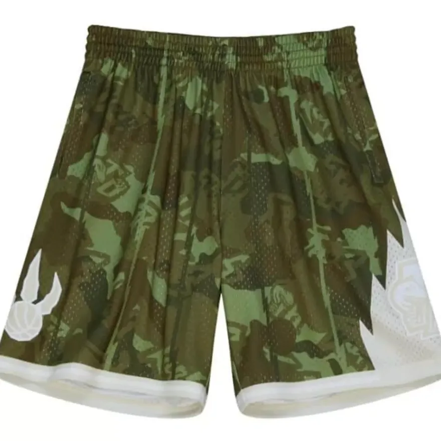 Mitchell & Ness Shorts-Ghost Green Camo Swingman Toronto Raptors 1998-99 Shorts