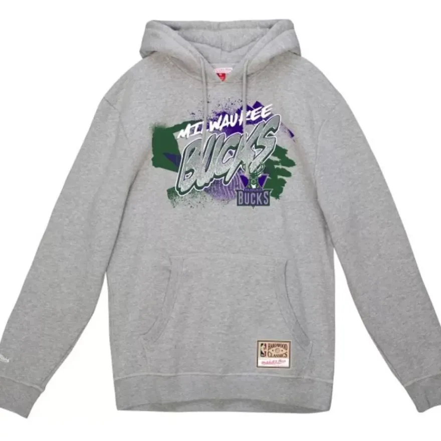 Mitchell & Ness Hoodies & Sweatshirts-Graff Hoodie Milwaukee Bucks