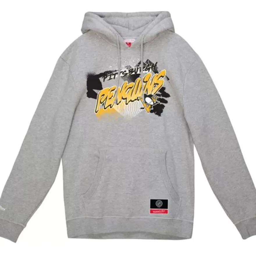 Mitchell & Ness Hoodies & Sweatshirts-Graff Hoodie Pittsburgh Penguins