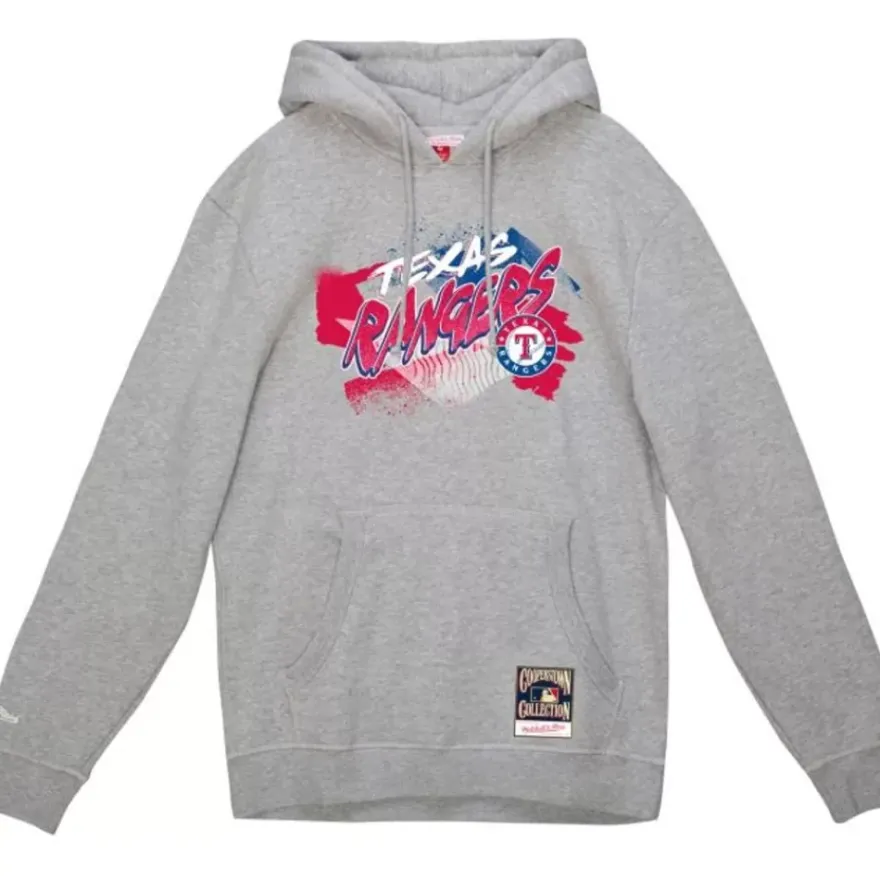 Mitchell & Ness Hoodies & Sweatshirts-Graff Hoodie Texas Rangers