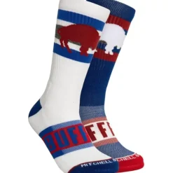 Mitchell & Ness Accessories-Hail Mary Crew Socks Buffalo Bills