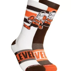 Mitchell & Ness Accessories-Hail Mary Crew Socks Cleveland Browns