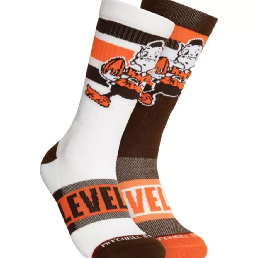 Mitchell & Ness Accessories-Hail Mary Crew Socks Cleveland Browns