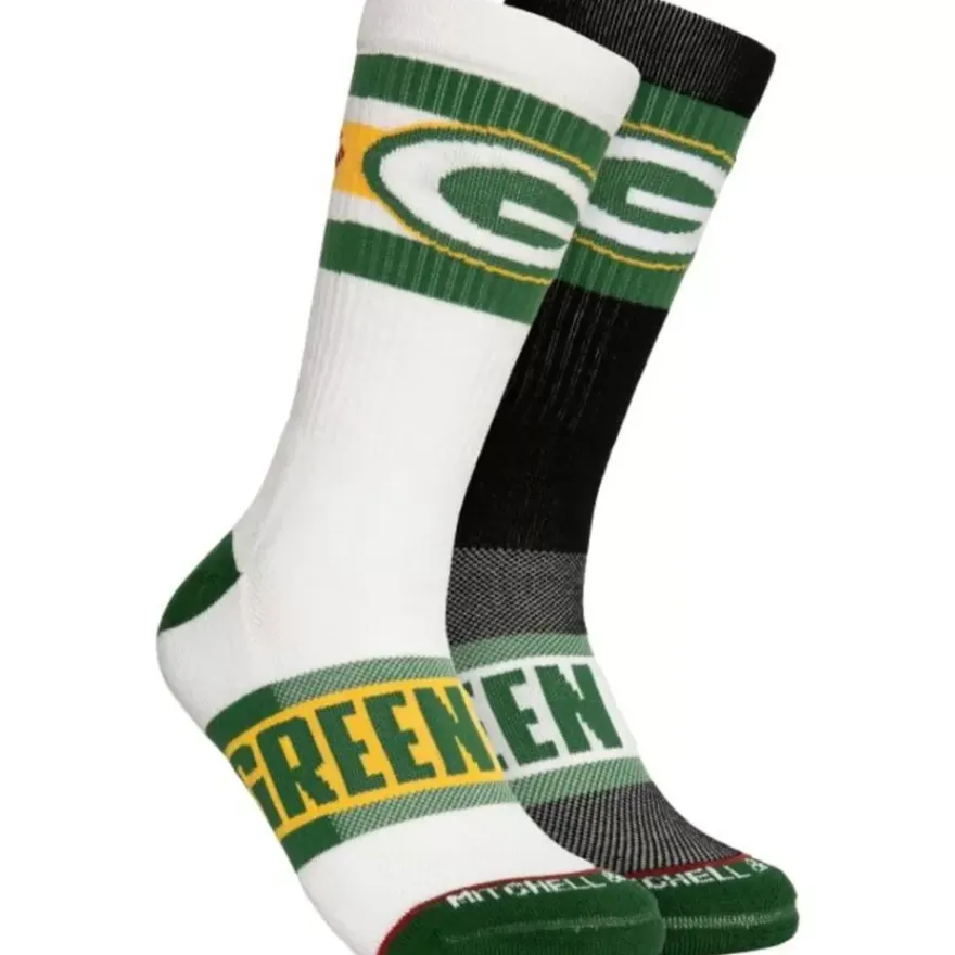 Mitchell & Ness Accessories-Hail Mary Crew Socks Green Bay Packers