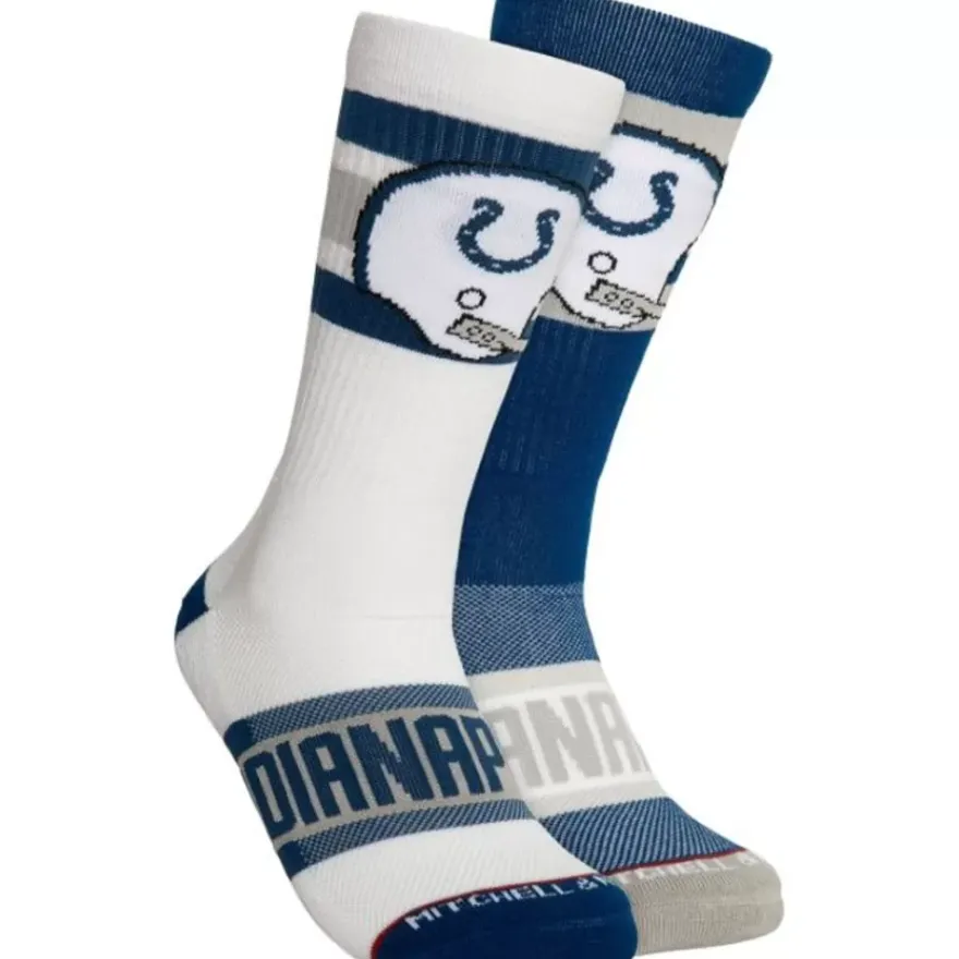 Mitchell & Ness Accessories-Hail Mary Crew Socks Indianapolis Colts