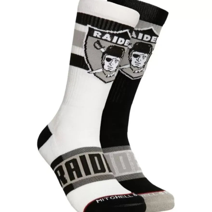 Mitchell & Ness Accessories-Hail Mary Crew Socks Oakland Raiders