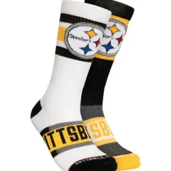 Mitchell & Ness Accessories-Hail Mary Crew Socks Pittsburgh Steelers