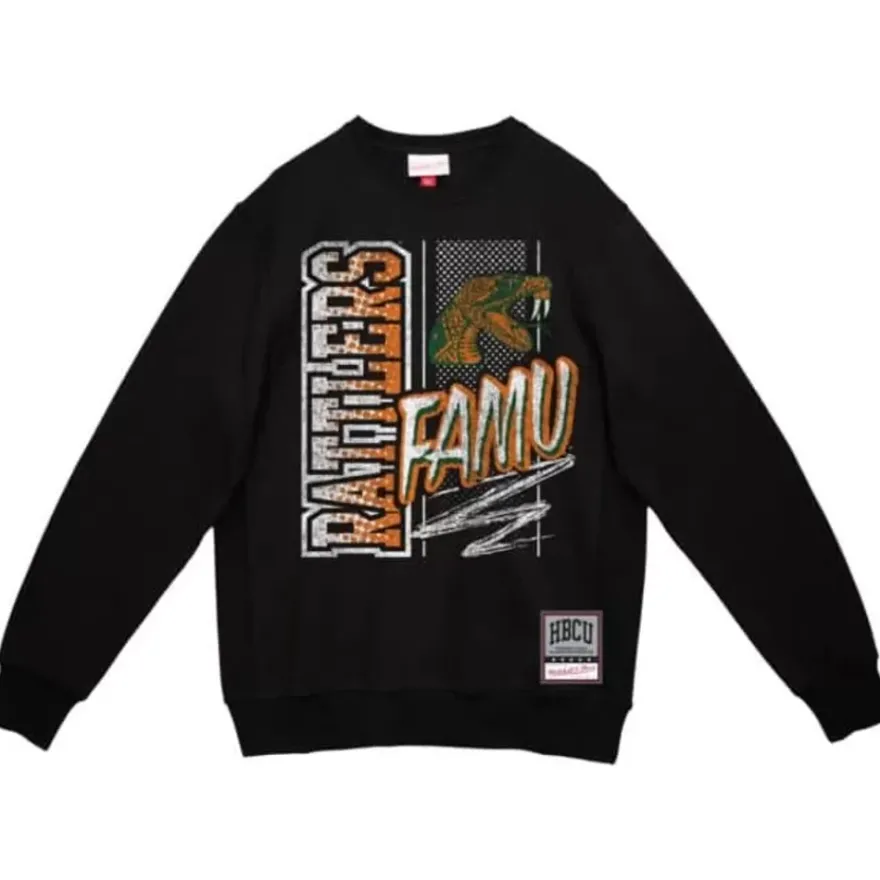 Mitchell & Ness Hoodies & Sweatshirts-Halftime Script Crew Florida A&M University