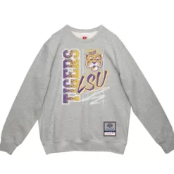 Mitchell & Ness Hoodies & Sweatshirts-Halftime Script Crew Louisiana State University