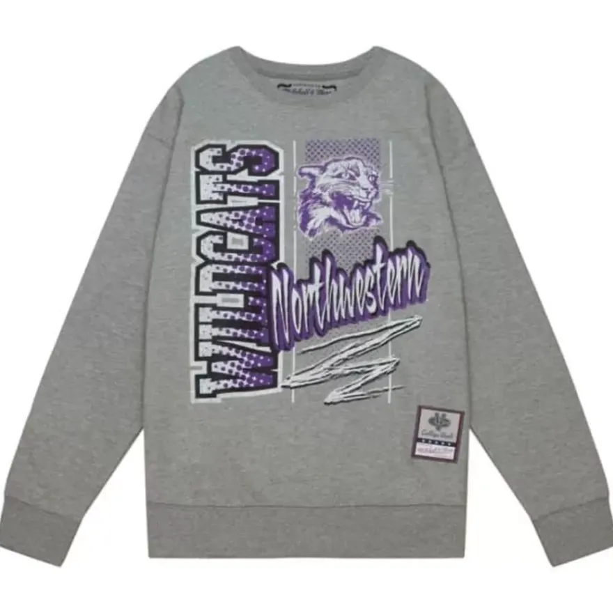 Mitchell & Ness Hoodies & Sweatshirts-Halftime Script Crew Northwestern University