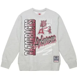 Mitchell & Ness Hoodies & Sweatshirts-Halftime Script Crew University Of Arkansas