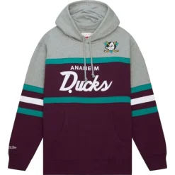 Mitchell & Ness Hoodies & Sweatshirts-Head Coach Hoodie Anaheim Ducks