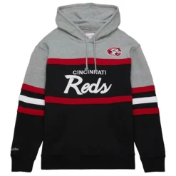 Mitchell & Ness Hoodies & Sweatshirts-Head Coach Hoodie Cincinnati Reds
