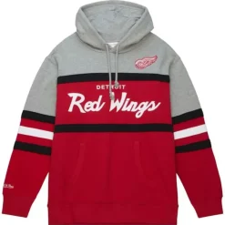 Mitchell & Ness Hoodies & Sweatshirts-Head Coach Hoodie Detroit Red Wings