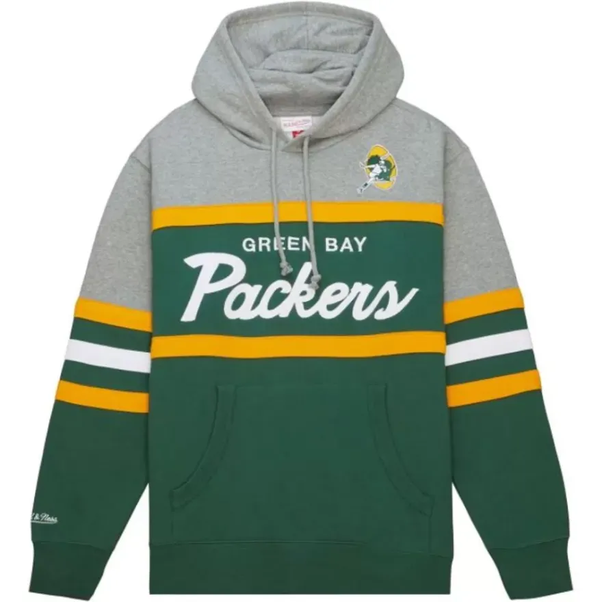 Mitchell & Ness Hoodies & Sweatshirts-Head Coach Hoodie Green Bay Packers