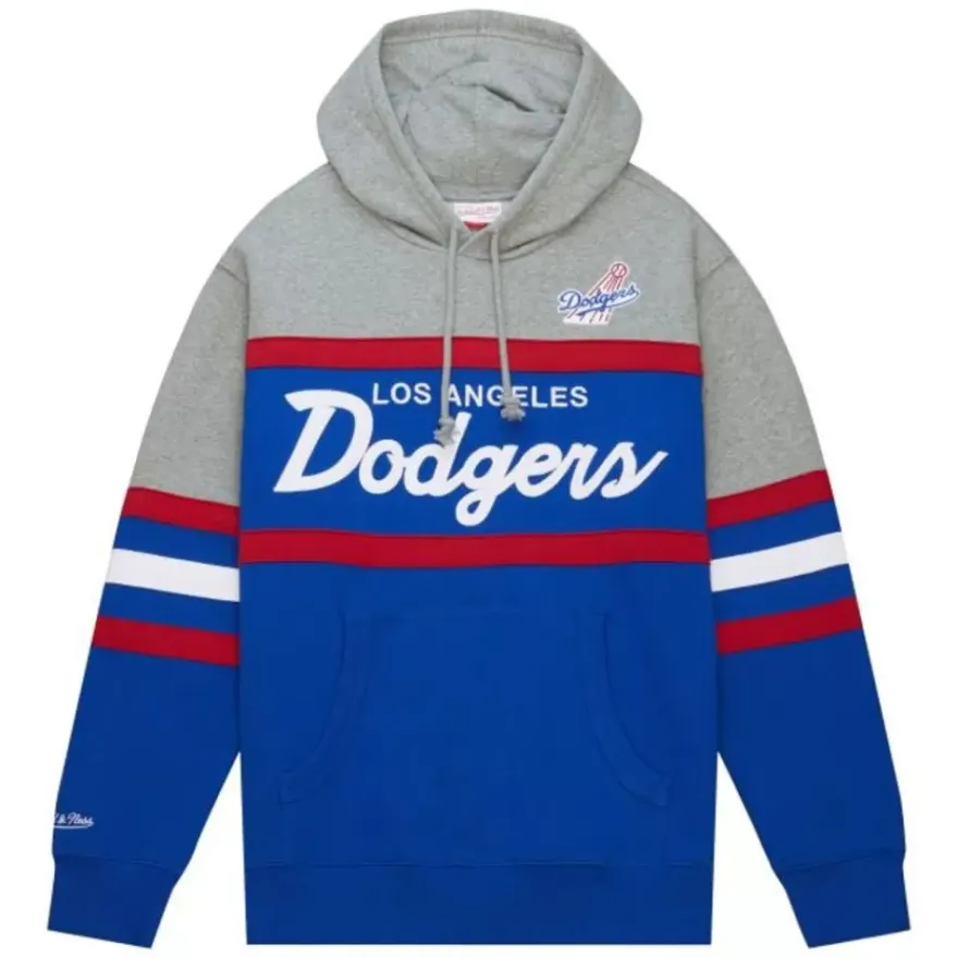 Mitchell & Ness Hoodies & Sweatshirts-Head Coach Hoodie Los Angeles Dodgers