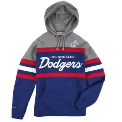 Mitchell & Ness Hoodies & Sweatshirts-Head Coach Hoodie Los Angeles Dodgers