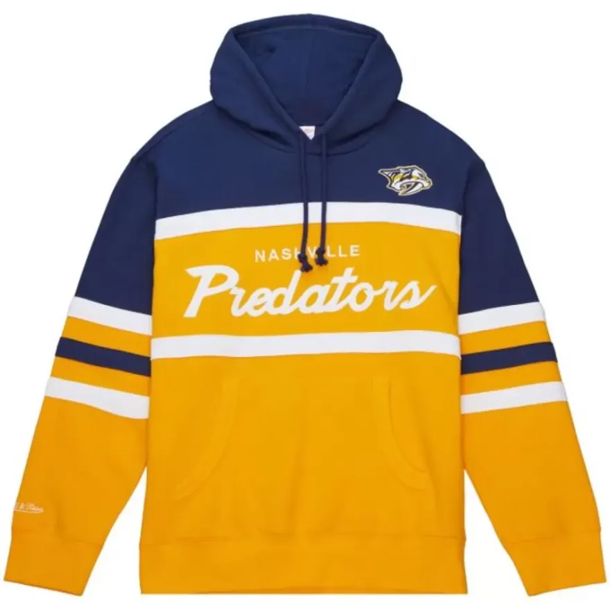 Mitchell & Ness Hoodies & Sweatshirts-Head Coach Hoodie Nashville Predators