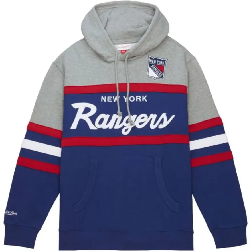 Mitchell & Ness Hoodies & Sweatshirts-Head Coach Hoodie New York Rangers