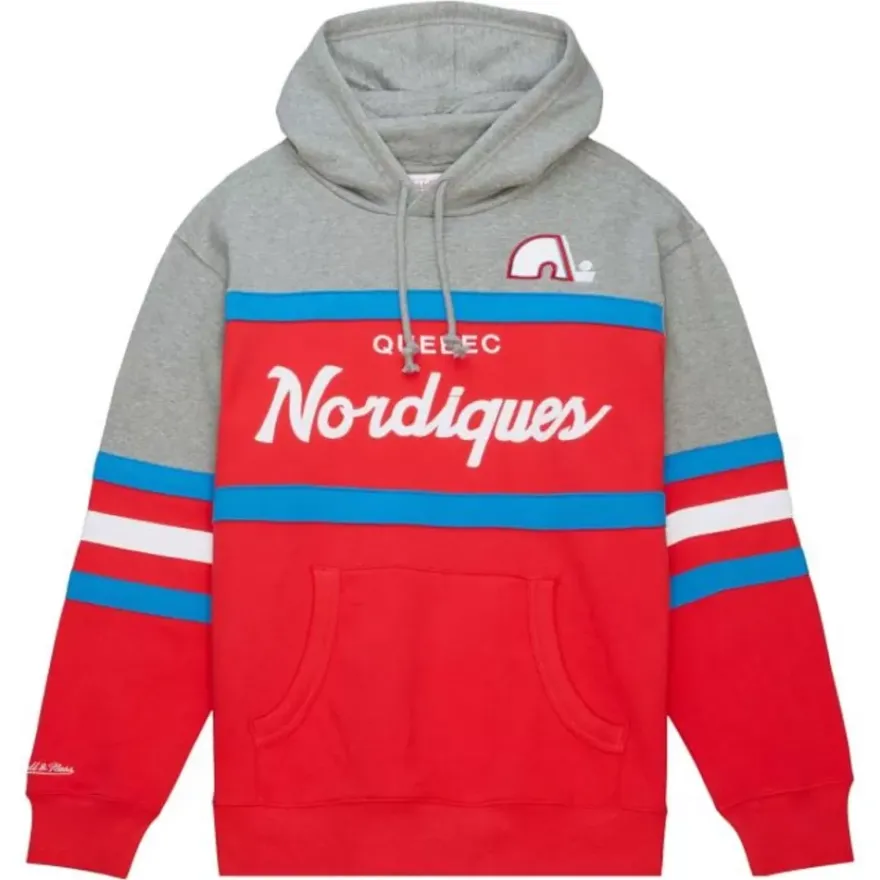 Mitchell & Ness Hoodies & Sweatshirts-Head Coach Hoodie Quebec Nordiques