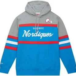 Mitchell & Ness Hoodies & Sweatshirts-Head Coach Hoodie Quebec Nordiques