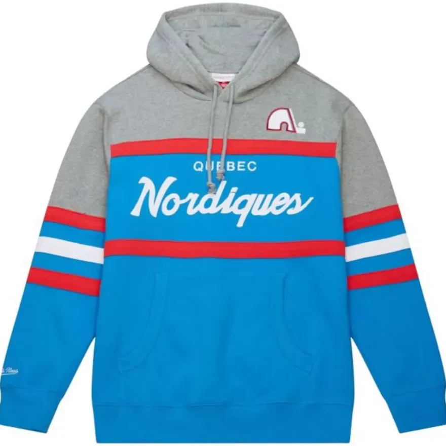 Mitchell & Ness Hoodies & Sweatshirts-Head Coach Hoodie Quebec Nordiques