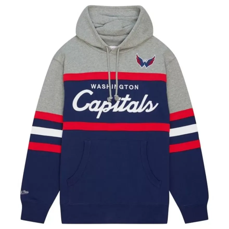 Mitchell & Ness Hoodies & Sweatshirts-Head Coach Hoodie Washington Capitals