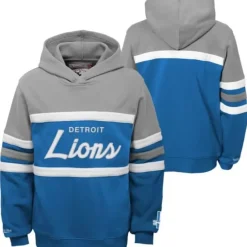 Mitchell & Ness Big Kids-Head Coach Hoody Detroit Lions