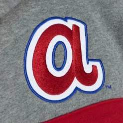 Mitchell & Ness Hoodies & Sweatshirts-Headcoach Hoody Atlanta Braves