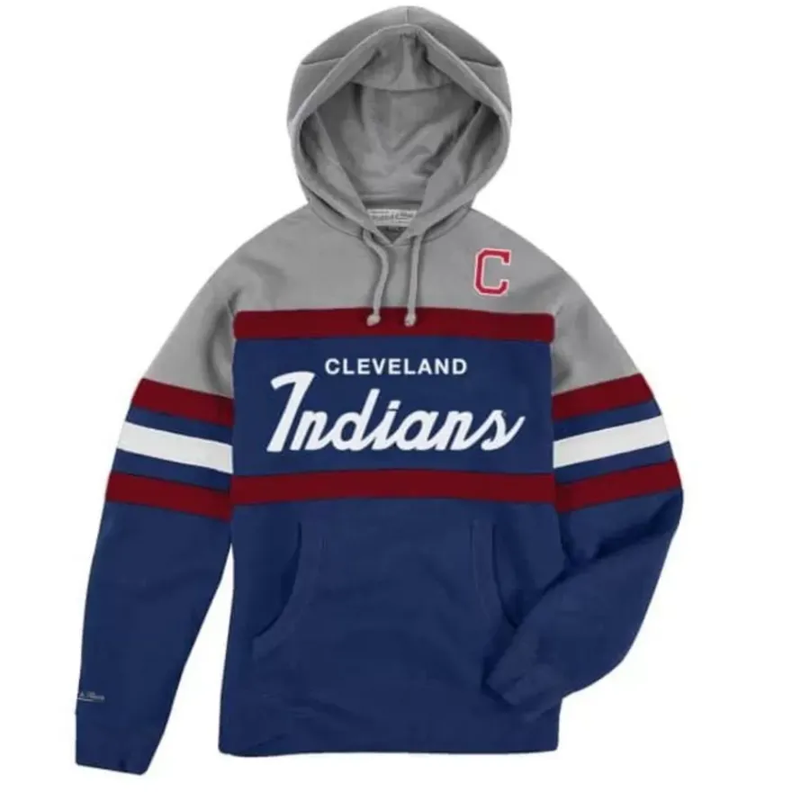 Mitchell & Ness Hoodies & Sweatshirts-Headcoach Hoody Cleveland Indians
