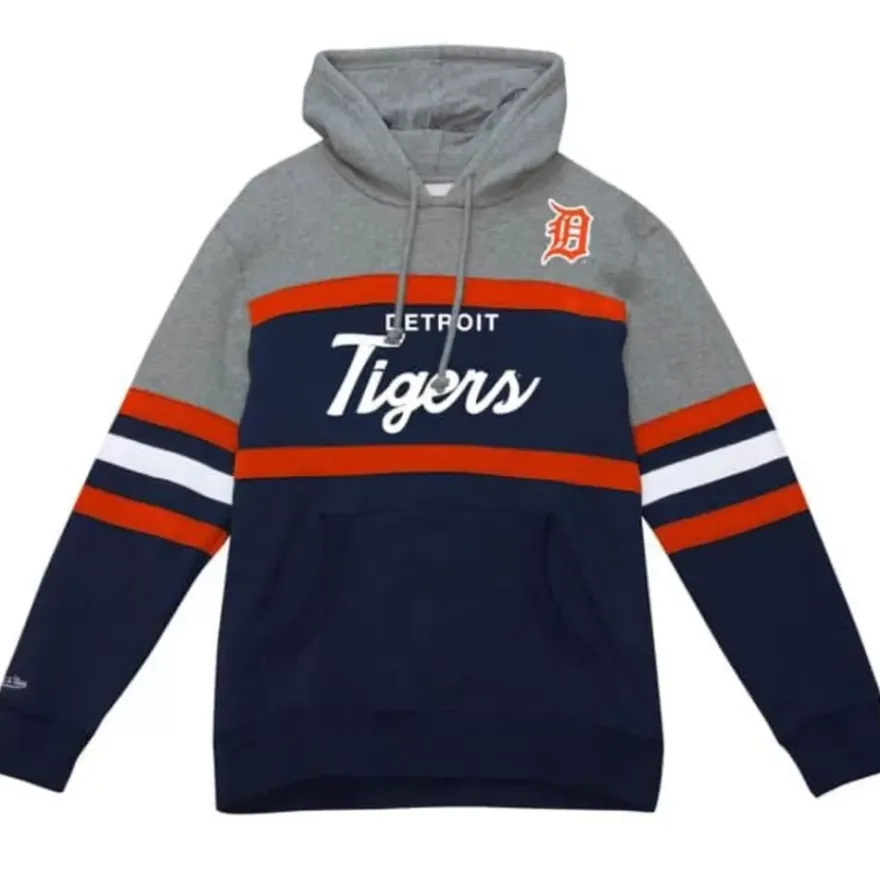 Mitchell & Ness Hoodies & Sweatshirts-Headcoach Hoody Detroit Tigers