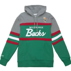 Mitchell & Ness Hoodies & Sweatshirts-Headcoach Hoody Milwaukee Bucks