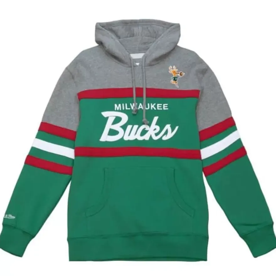 Mitchell & Ness Hoodies & Sweatshirts-Headcoach Hoody Milwaukee Bucks