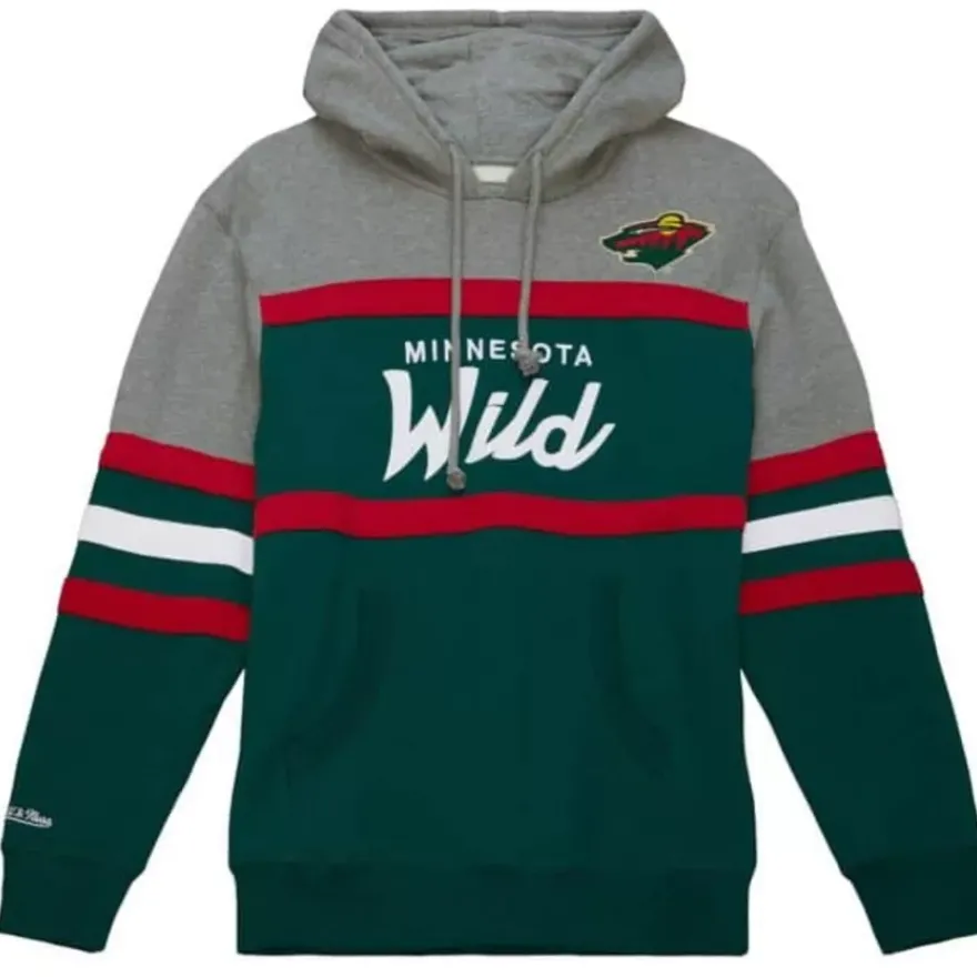 Mitchell & Ness Hoodies & Sweatshirts-Headcoach Hoody Minnesota Wild