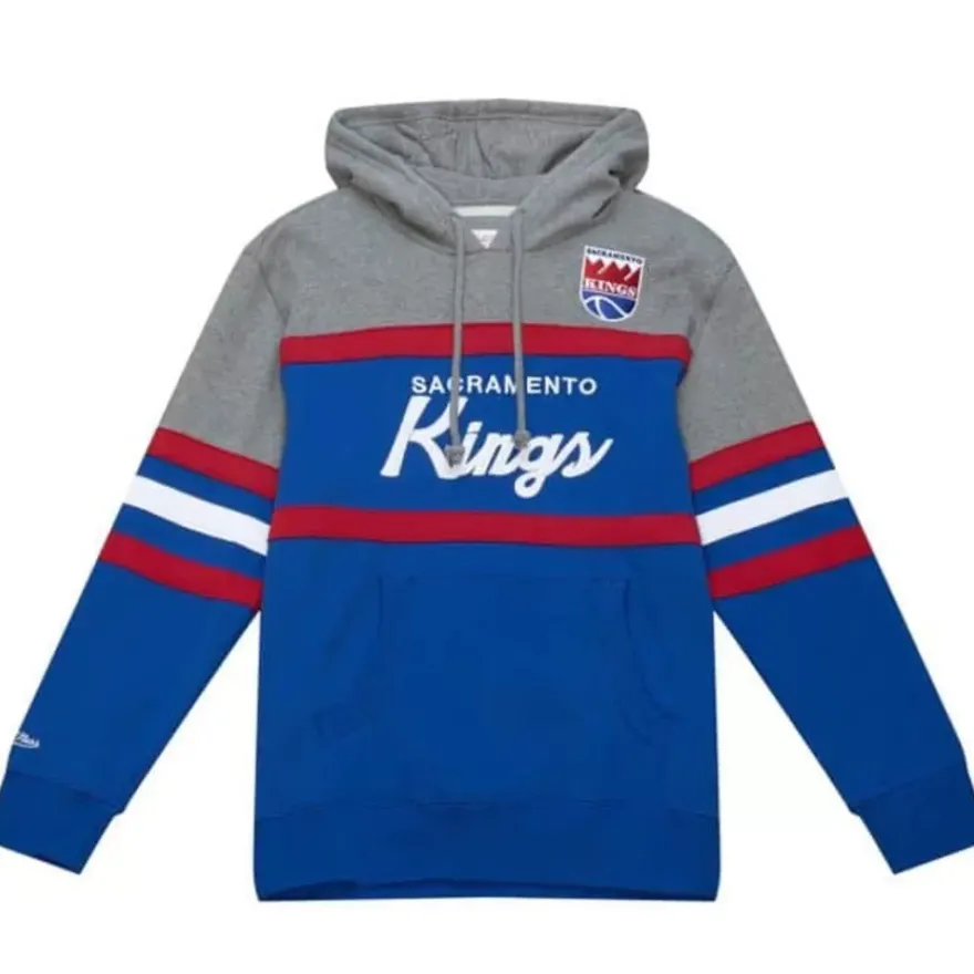 Mitchell & Ness Hoodies & Sweatshirts-Headcoach Hoody Sacramento Kings