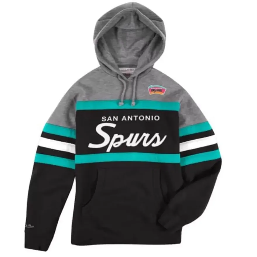 Mitchell & Ness Hoodies & Sweatshirts-Headcoach Hoody San Antonio Spurs