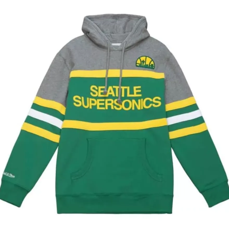 Mitchell & Ness Hoodies & Sweatshirts-Headcoach Hoody Seattle Supersonics