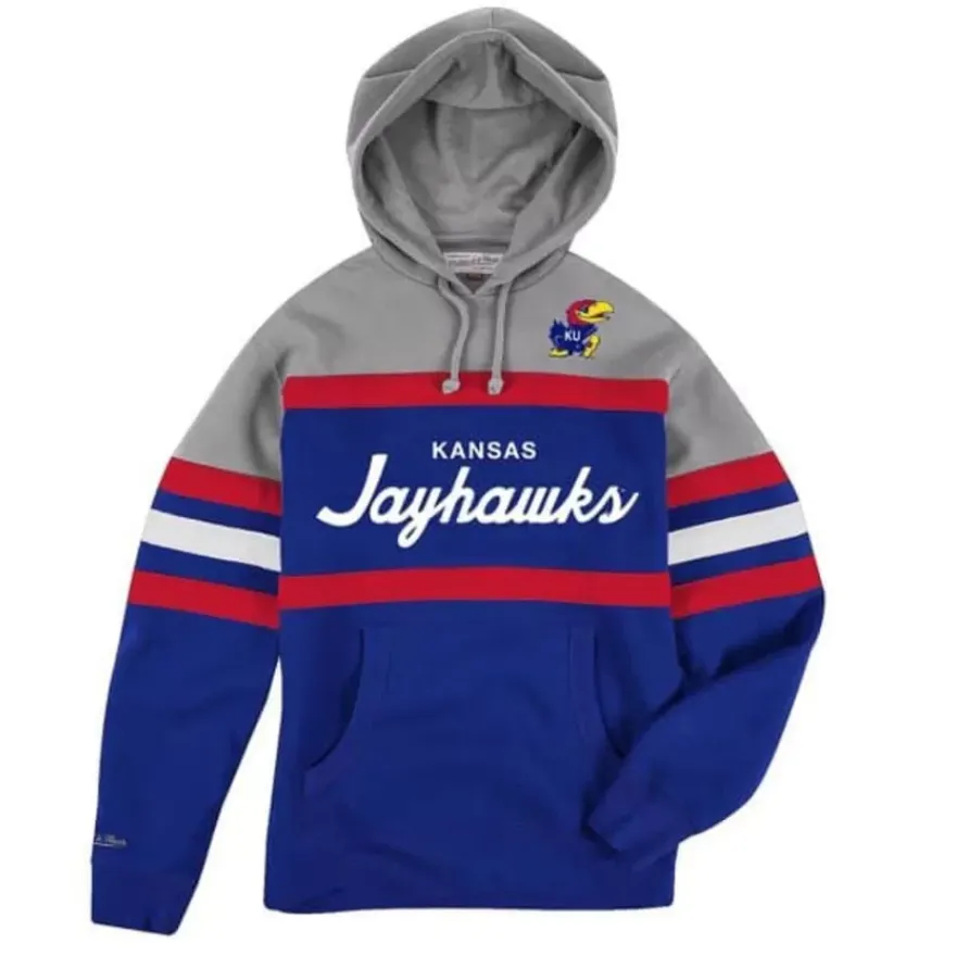 Mitchell & Ness Hoodies & Sweatshirts-Headcoach Hoody University Of Kansas