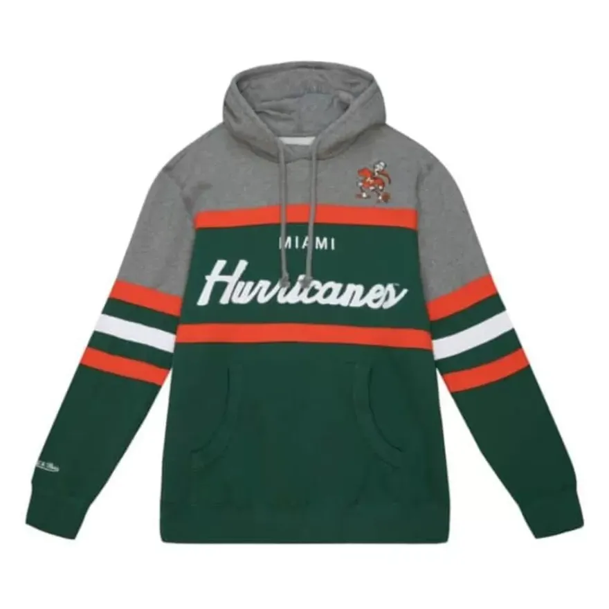 Mitchell & Ness Hoodies & Sweatshirts-Headcoach Hoody University Of Miami