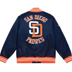 Mitchell & Ness Jackets & Outerwear-Heavyweight Satin Jacket San Diego Padres