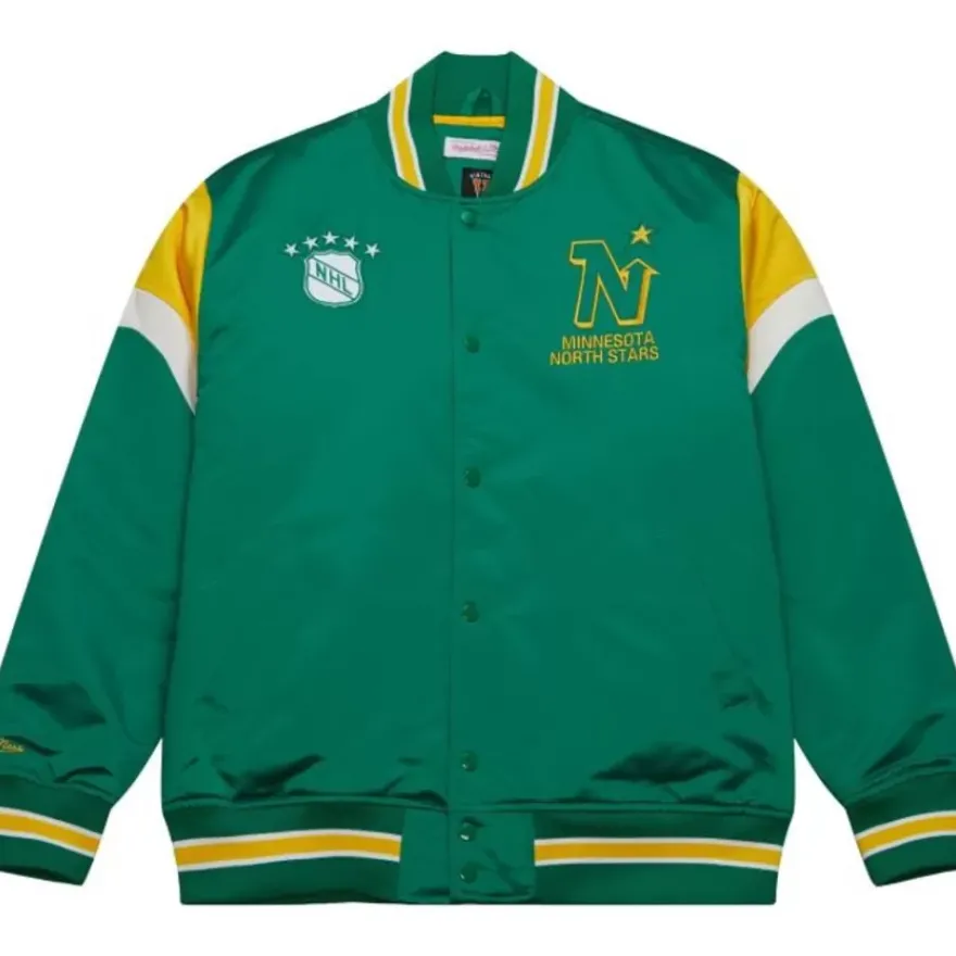 Mitchell & Ness Jackets & Outerwear-Heavyweight Satin Jacket Minnesota North Stars