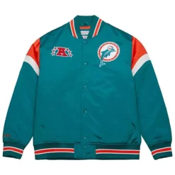 Mitchell & Ness Jackets & Outerwear-Heavyweight Satin Jacket Miami Dolphins