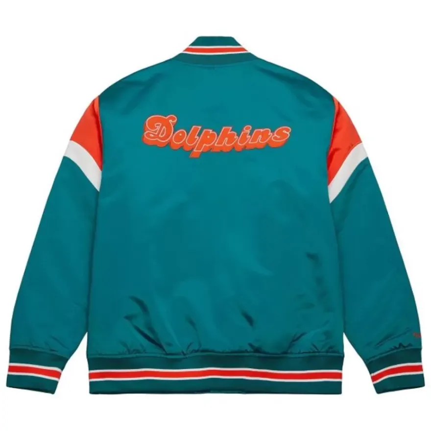 Mitchell & Ness Jackets & Outerwear-Heavyweight Satin Jacket Miami Dolphins