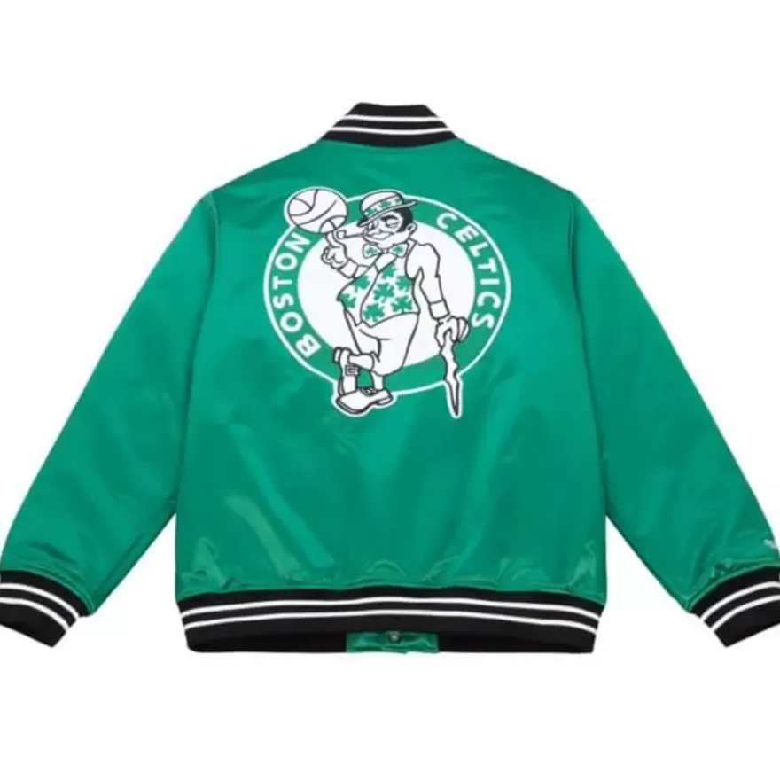 Mitchell & Ness Jackets & Outerwear-Heavyweight Satin Jacket Boston Celtics