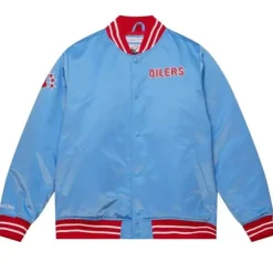 Mitchell & Ness Jackets & Outerwear-Heavyweight Satin Jacket Houston Oilers