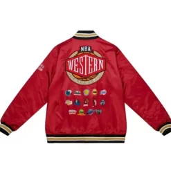 Mitchell & Ness Jackets & Outerwear-Heavyweight Satin Jacket Update All Star West