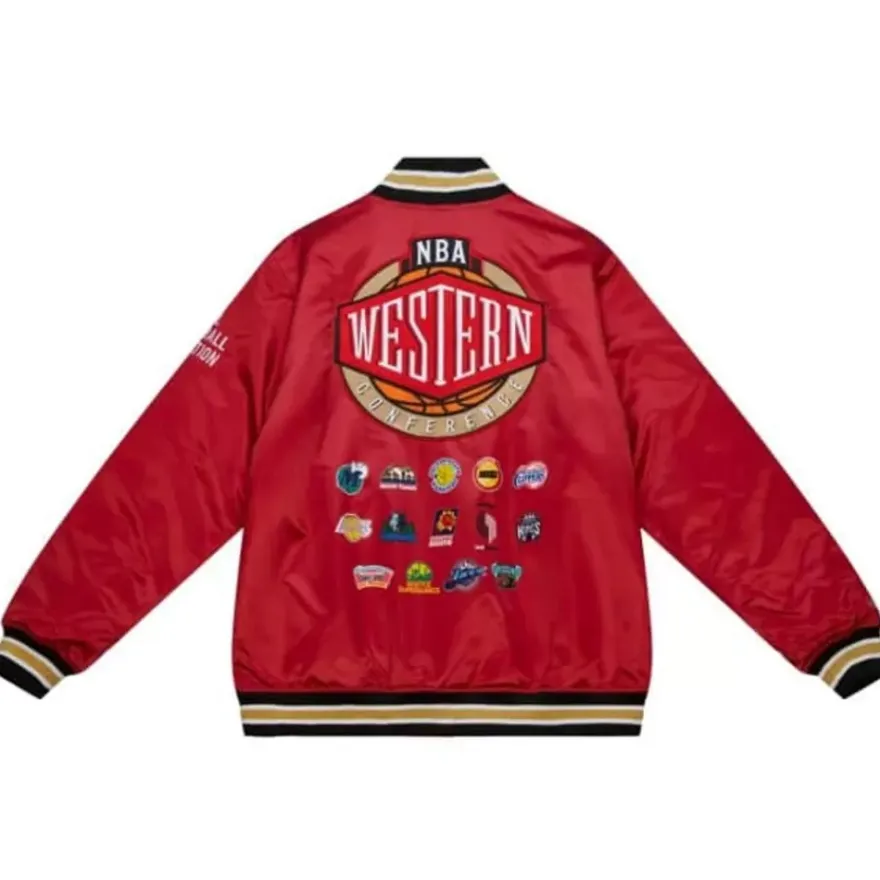 Mitchell & Ness Jackets & Outerwear-Heavyweight Satin Jacket Update All Star West