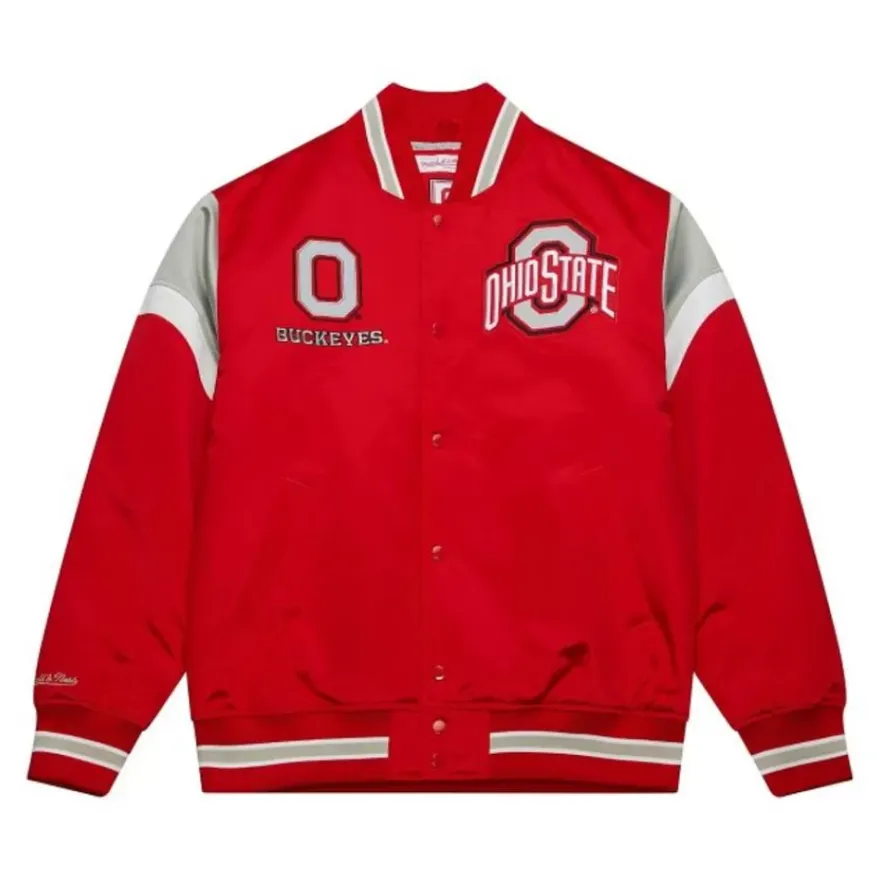 Mitchell & Ness Jackets & Outerwear-Heavyweight Satin Jacket Ohio State