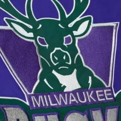 Mitchell & Ness Jackets & Outerwear-Heavyweight Satin Jacket Milwaukee Bucks