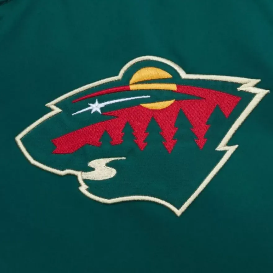 Mitchell & Ness Jackets & Outerwear-Heavyweight Satin Jacket Minnesota Wild